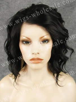 Hot Sale Popular Fashion Natural Black Rihanna Hairstyle Wig Synthetic Lace Wig