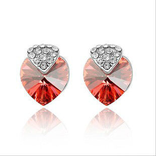 Fashion crystal stud earrings for girls