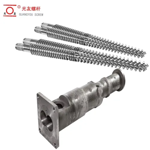 Krauss maffei kmd conical twin screw extruder para sa PVC pipe production