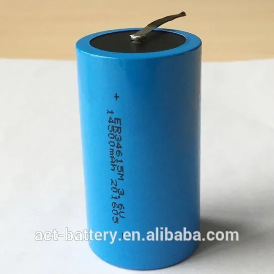 3.6V 14.5Ah LR20 lithium battery ER34615M with T1 pins/solder tabs