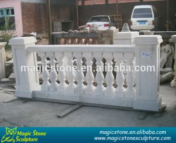 Natural decorative balustrade and stone columns