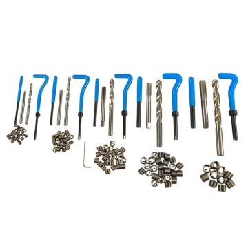 131 Piece Engine Block Repair Tool Kit for Damaged Thread Tap and Die Set in Steel & Stainless Steel for Tapping Applications