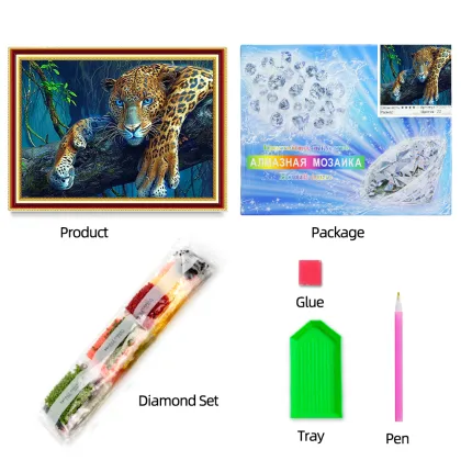 5D Diamond Painting Full Square Drill Mosaic Animal Resin Diamond Painting