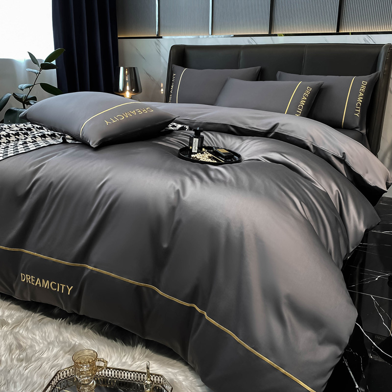 Egyptian cotton 1500 thread bedsheet duvet cover set