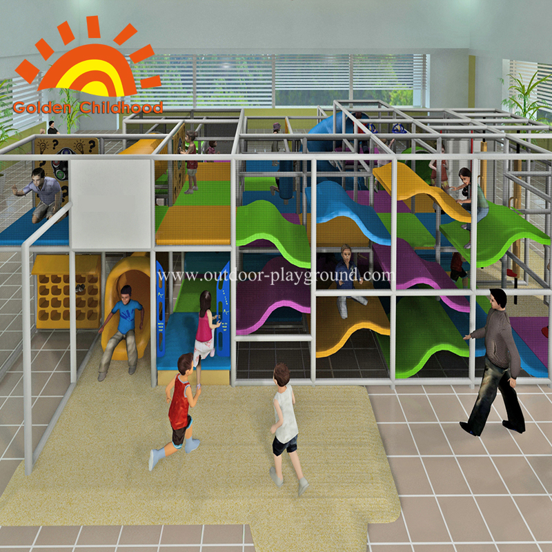 Indoor children large game pipeline slide playground