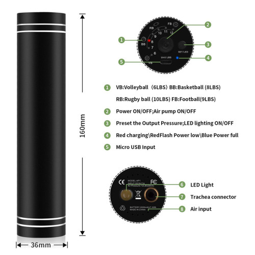 Electric Ball Pump Inflation Portable Ball Pump