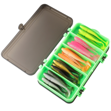 High-Quality Low-Priced Bass Fishing Gear Box - 63 Sets of ABS Plastic Sealed Fishing Equipment with Customized Lead Head Hooks