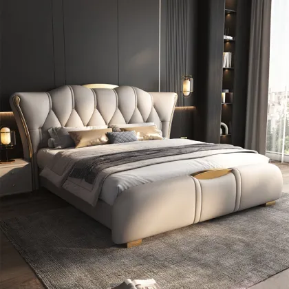 Bedroom Queen Bed Italian Modern Wedding bed