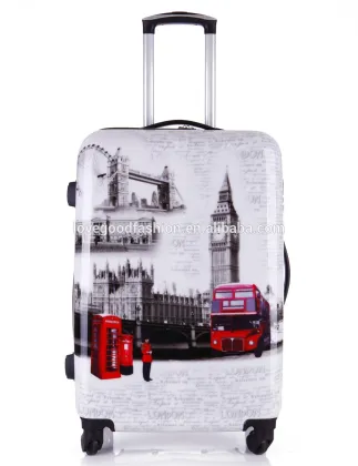 Big Ben Printing Travel Trolley Luxury Luggage PC+ABS UK Trolley Luggage Set