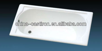 cast iron square bathtub