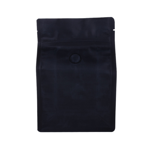 Bolsa de café azul con cremallera de fondo plano de grado alimenticio