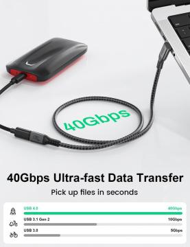 Kabel ekstensi sudut kanan Thunderbolt 4