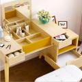 Wooden Dressing Table with Drawers Yellow Makeup Dresser Wardrobe Dressing Table Designs Supplier