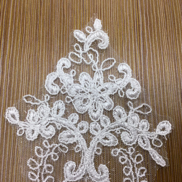 New line rope lace applique flower embroidery patch