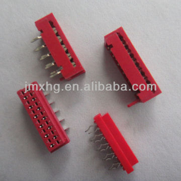 Red IDC socket AMP 215083 connector,AMP 1.27MM pitch IDC/DIP connector
