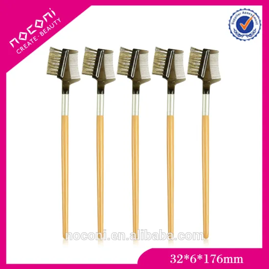 From China Brush Factory Bamboo handle Professional eyebrow comb