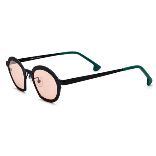 Round Titanium Polarized Sunglasses