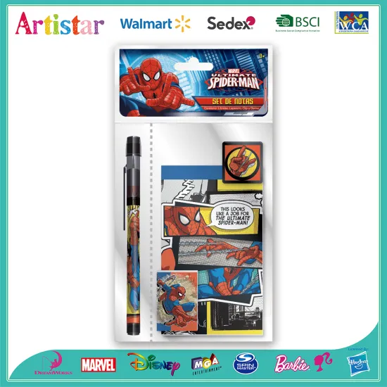 MARVEL SPIDERMAN 3 pcs stationery set