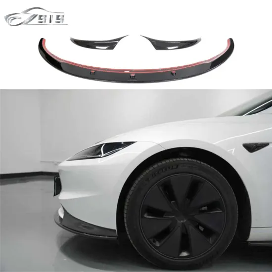 Carbon Fiber Front Lip Spoiler for Tesla Model 3 (2023+)