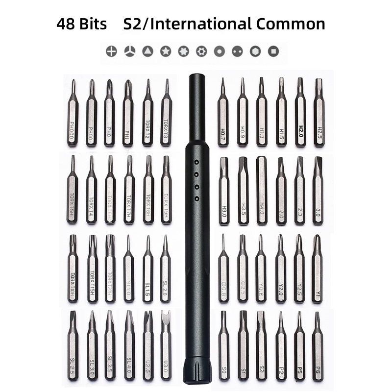 Screwdriver set 48 screwdriver bits head watch computer mobile phone eye maintenance precision screwdriver kit