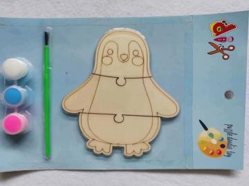 paint your own wooden penguin puzzle