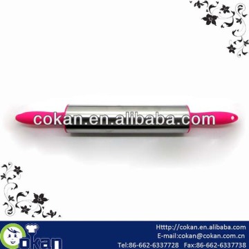 Hot Selling Stainless Steel Rolling Pin + Plastic Handle CK-RP075