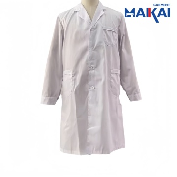 Premium Long-Sleeve White Workwear Coat