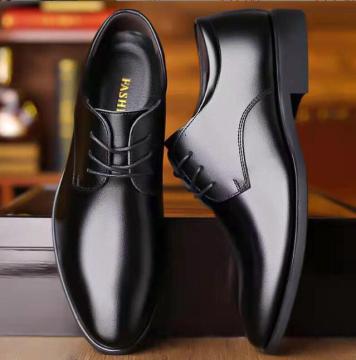 New Luxury Retro Party Shoes: England-Style Classic Leather Pointed-Toe Men's Footwear