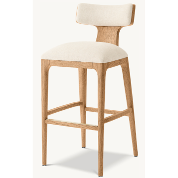 Tabouret de comptoir chêne/frêne avec tissu Lignee