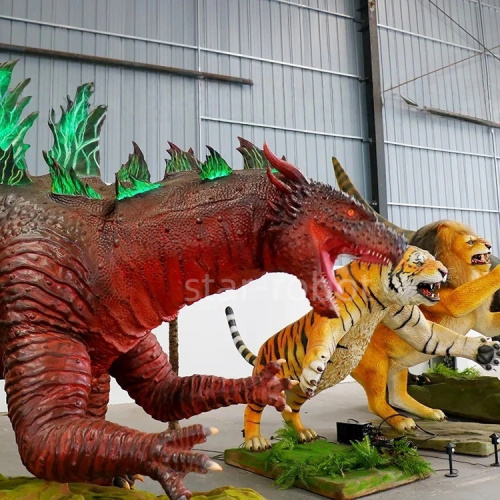 Model Godzilla yang bergerak realistis untuk ditampilkan