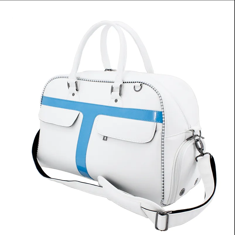 White PU Golf Boston Bag