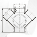 UPVC Drainage Fitting Cross with Front Door