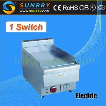 Countertop commercial griddle plate with CE approved electric bbq grill griddle (SY-GR400A SUNRRY)