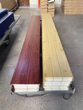 Wood Grain Metal Carved Panels With Single or Double Grooves