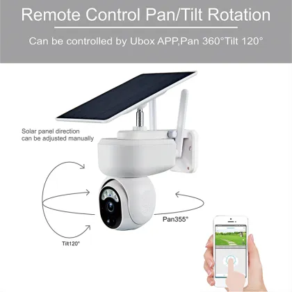 audio battery LED light night vision solar camera