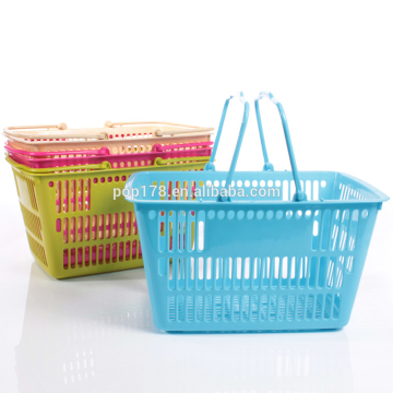 2016 Wholesale Small PP Handle Plastic Basket For Food Stores