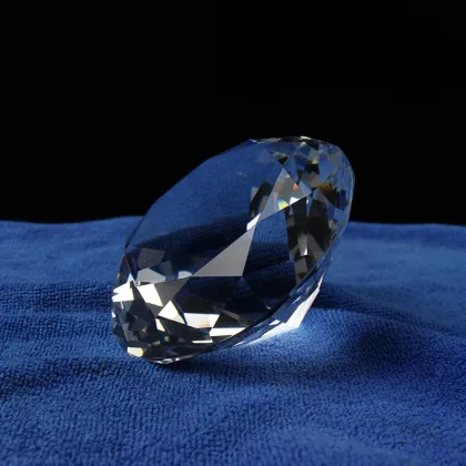 Wholesale 3 inch Sparkling Clear Glass Diamond Stone Paperweight
