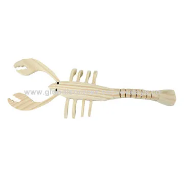 2014 new kid's wooden DIY painted toy, DIY shrimp style