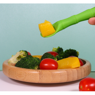 Food Grade 2-Pack Bamboo Shaped Silicone Spoon