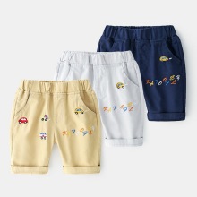 Kids Summer Shorts Children Pants Boys Shorts Cartoon Car Shorts For Boys Elastic Waist Casual Boys Kids Shorts