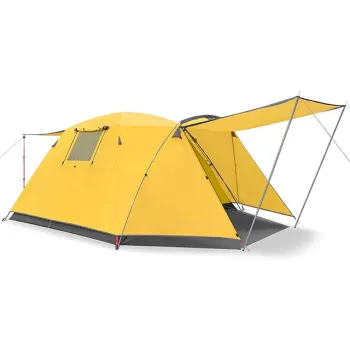Custom Logo 4 Person Double Layer Waterproof Outdoor Tent with Porch