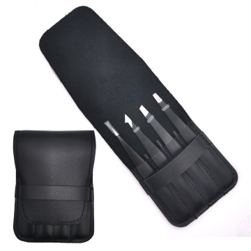 Custom Stainless Steel Anti-Static Black Diagonal Eyebrow Pliers Set
