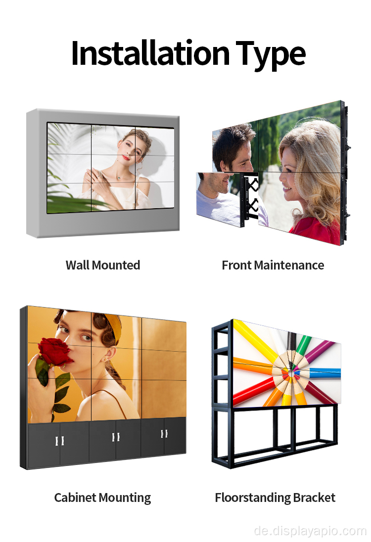 82 "Indoor -LCD -Video -Wandwerbung Display Bildschirm