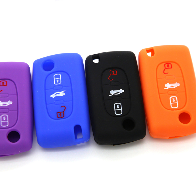 Silicon Peugeot Key Case 3 Buttons