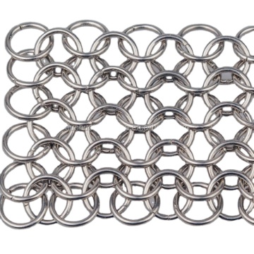 Stainless Steel Chainmail Ring Mesh Curtain - 2m x 3m Decorative Metal Mesh