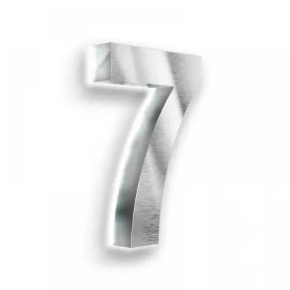 Outdoor Stainless Steel LED Lighted House Number Plate