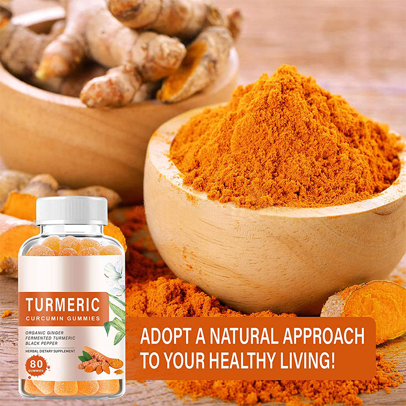 OEM/ODM Vegan Ginger Extract Bioperine Gummies Digestive Turmeric extract Gummies