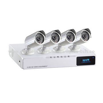 4-channel/720p/P2P/NVR Kit with built-in PoE