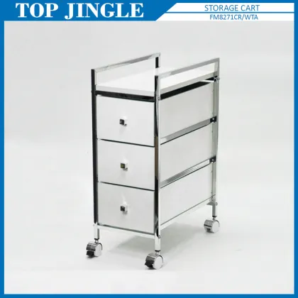 Premier Housewares Rolling Cart 3 Tier Storage Trolley
