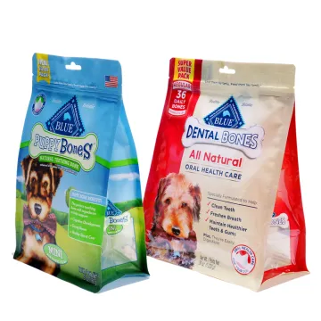 Flat Bottom With Zipper Dog Food Pouches